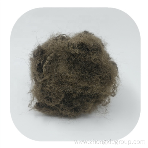 BROWN HOLLOW SILICONIZED FIBER